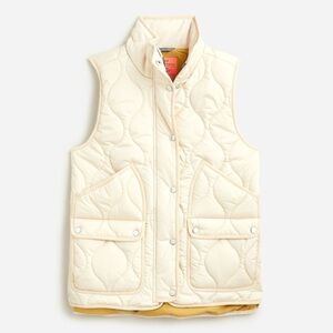 J. Crew Cream Quilted Vest